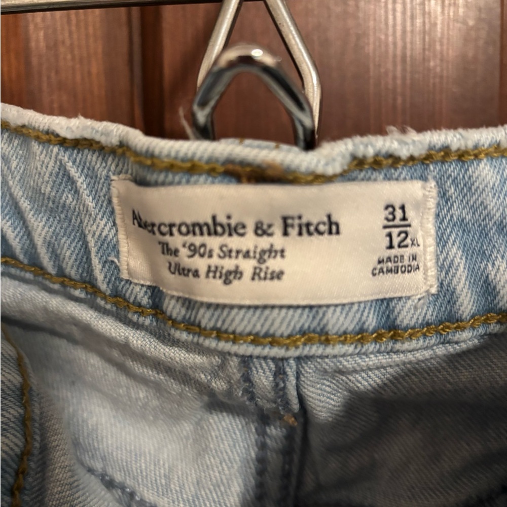 Abercrombie & Fitch Blue Straight Leg Jeans - Picture 5 of 5